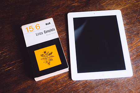 iPad and a book thumbnail