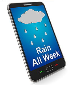 Rain All Week On Mobile Showing Wet Miserable Weather thumbnail