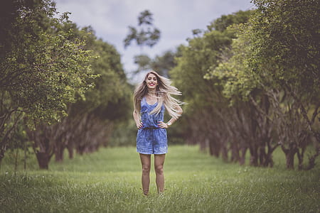 person, woman, girl, trees thumbnail