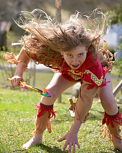 girl doing tribal stance thumbnail