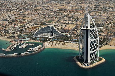 Dubai Cityscape with Burj Al Arab Jumeirah in the United Arab Emirates - UAE thumbnail