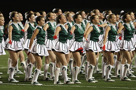 Group of Cheerleader on Green Field thumbnail