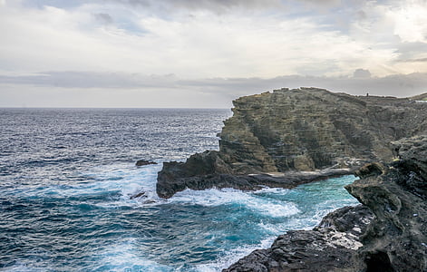gray cliff and ocean in landscape photography thumbnail