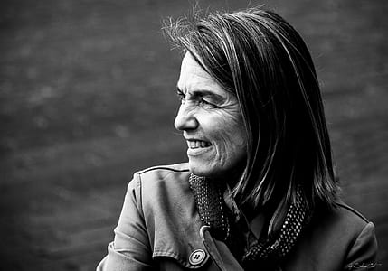 grayscale photo of woman thumbnail
