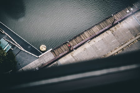 drone view, street, water, person thumbnail