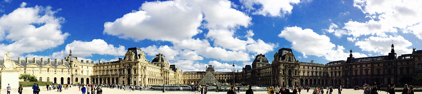 Panoramic of Paris under skies and clouds thumbnail