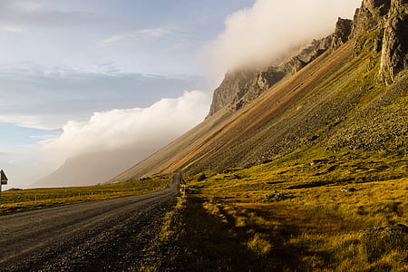 roadway near green grass thumbnail