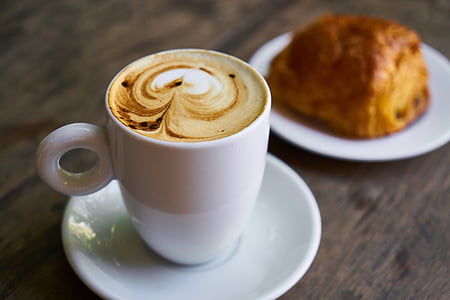 cappuccino coffee on saucer thumbnail
