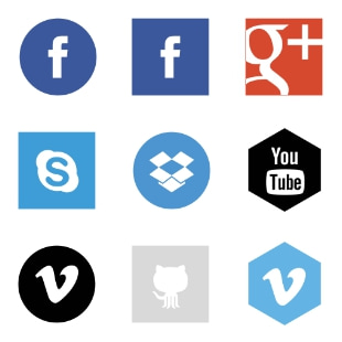 Social -Social- svg vector icon sets