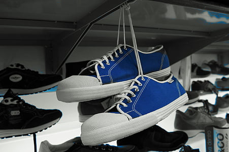 pair of blue shoes thumbnail