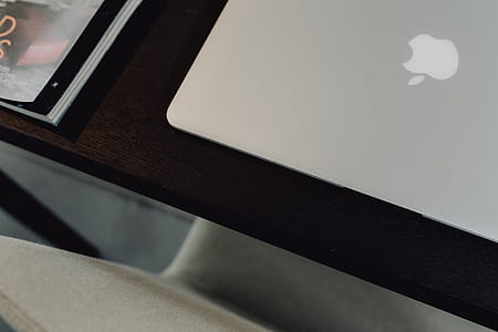 Stylish workspace with MacBook computer on home or studio thumbnail