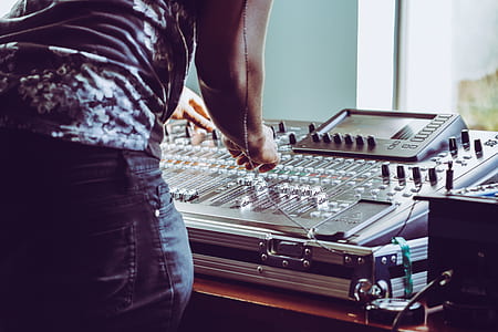 Sound engineer on a mixer thumbnail