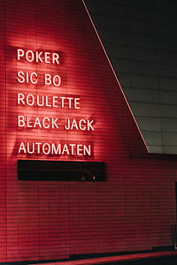 Poker Sic Bo Roulette Black Jack Automaten neon light signage thumbnail
