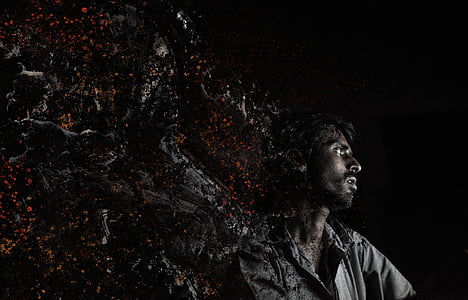 man, creative, art, portrait, paint, artwork thumbnail