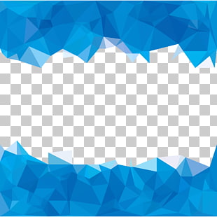 Blue Polygon Abstraction, Sky Blue polygons abstract background, teal and blue photo frame illustration PNG clipart