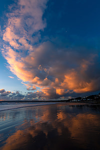 gray cloudy sky above calm body of water thumbnail
