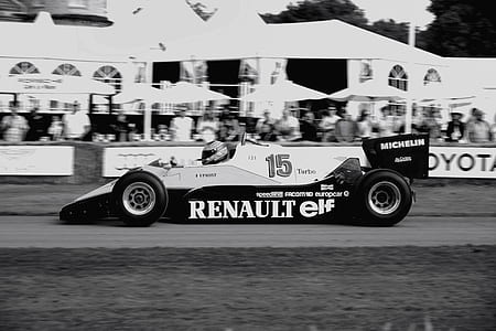 black Renault Elf racing car thumbnail