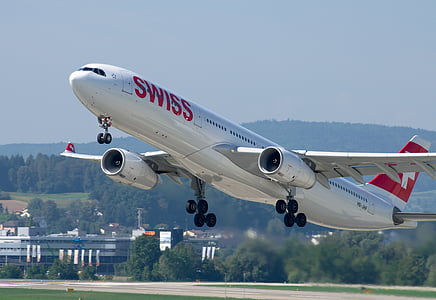 Swiss airline about to take off thumbnail