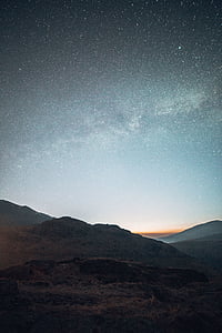 mountain ranges with starry night thumbnail