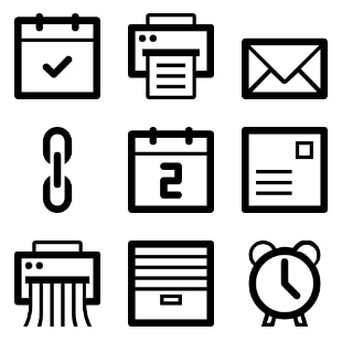 Office svg vector icon sets