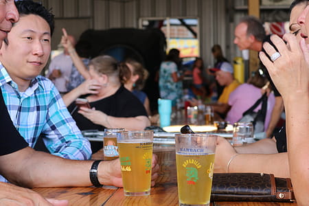 Four Person Talking on Table thumbnail