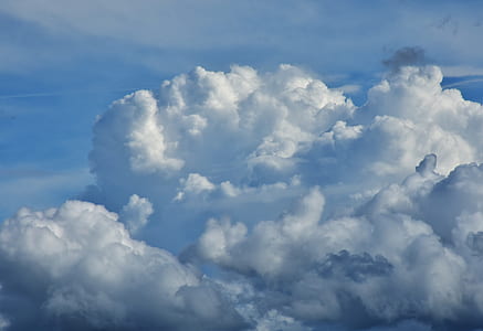bird's eye photo of white clouds thumbnail