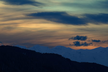 aerial photography of mountain view during golden hour thumbnail