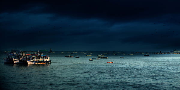 sea, dawn, sky, beach thumbnail