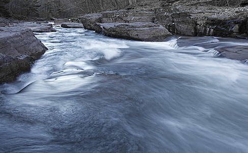 high-saturated photography of flowing body of water thumbnail