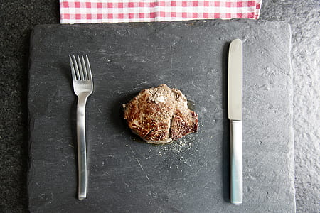 Stainless Steel Fork Near Grill Meat thumbnail