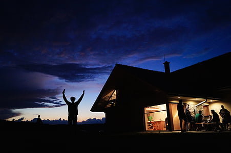 silhouette of man raising his hand thumbnail