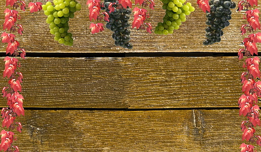 brown wooden board with grapes decor thumbnail