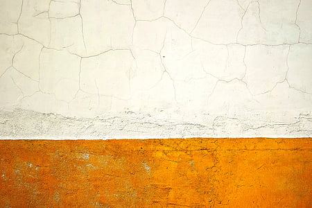wall, cracks, white, yellow, damage, concrete thumbnail