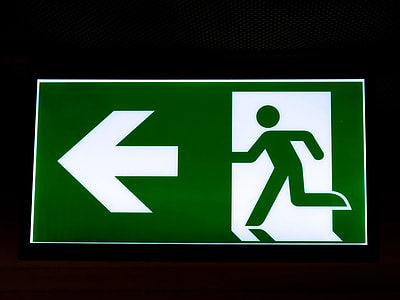 green and white Fire Exit sigange thumbnail