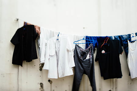 clothes hanged on wire thumbnail
