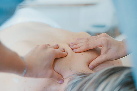 person having a massage therapy thumbnail