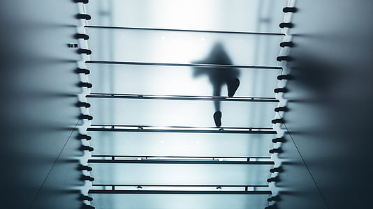 person walking on stairs thumbnail
