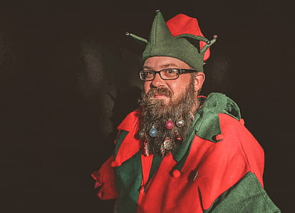 Man in Red and Green Elf Costume thumbnail