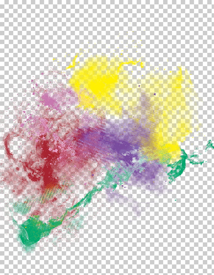 Brush Powder , Color powder smoke effect, multicolored paint splash PNG clipart