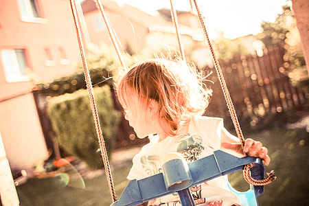 Little Girl on a Swing thumbnail