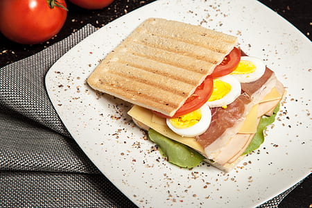 sandwich on white plate thumbnail