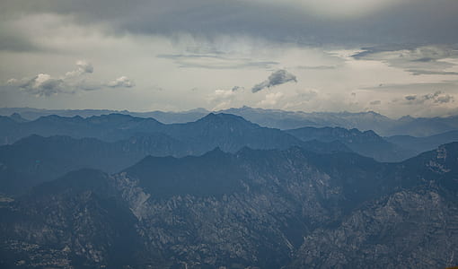 aerial view of mountain range thumbnail