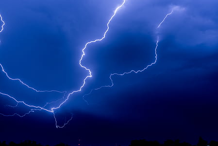 lightning bolt on blue sky thumbnail