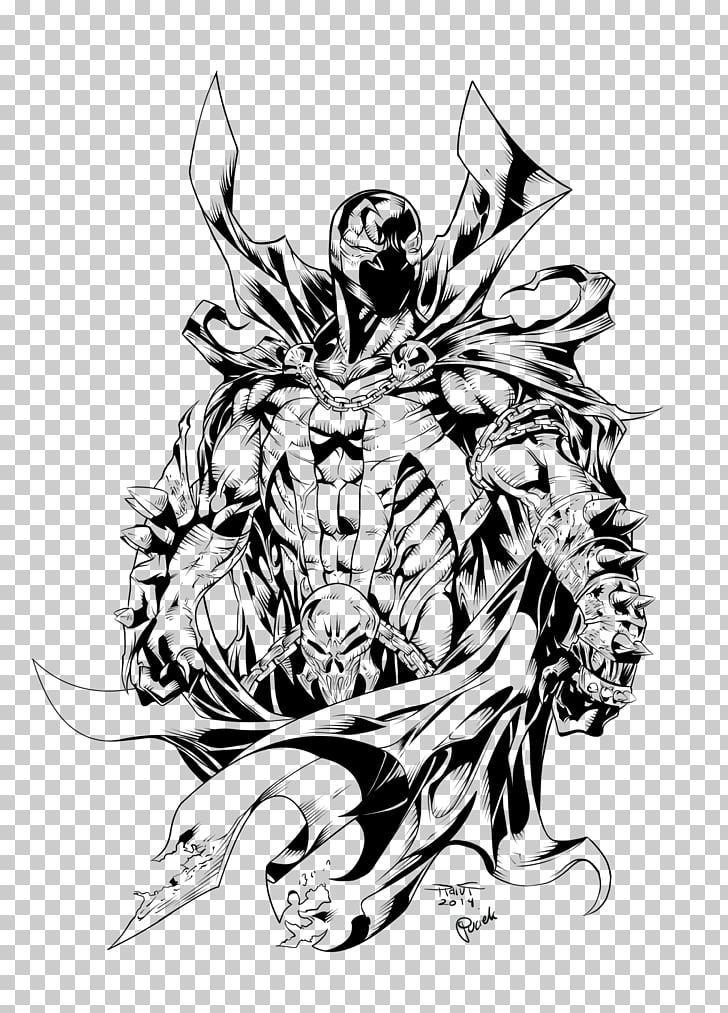 Spawn Dark Ages Black And White Drawing Sketch Others Png