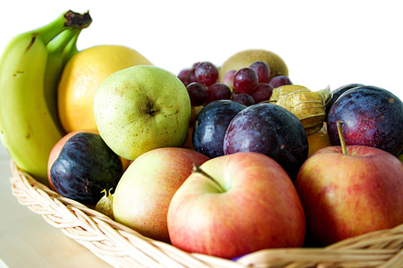 assorted fruits on beige wicker basket thumbnail