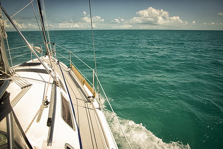 white sailboat on body of water thumbnail