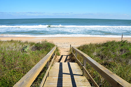 brown wooden dock near seashore thumbnail