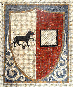 Mosaic of the old city Coat of Arms of Piacenza, Italy thumbnail