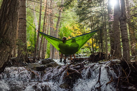 two persons on green hammock thumbnail