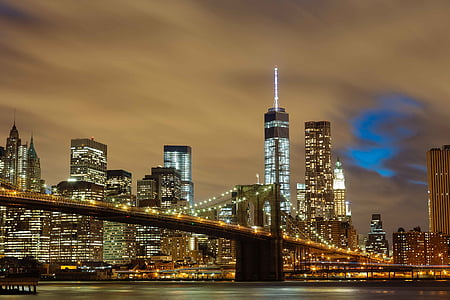 Brooklyn Bridge, New York low-angle photography thumbnail